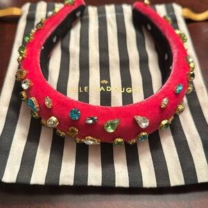 Lele Sadoughi Crystal velvet headband